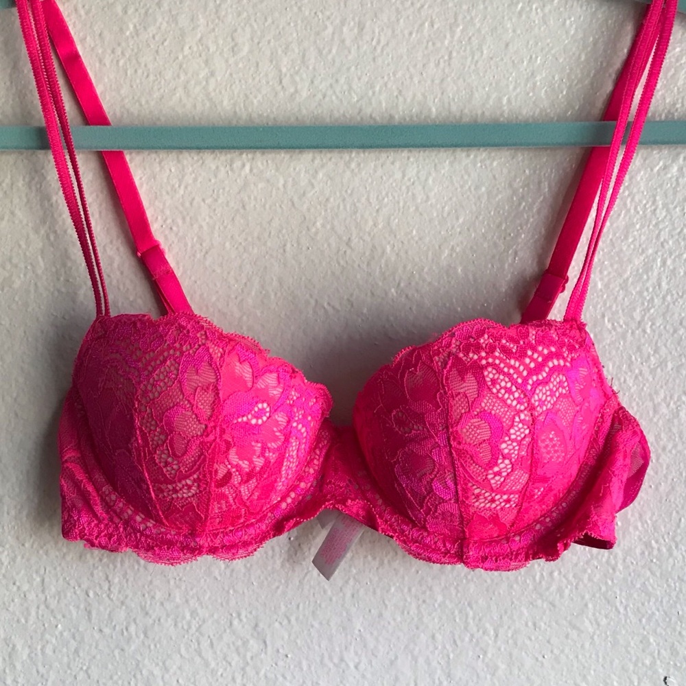 PINK by V.S. Lace Push-up Date Bra